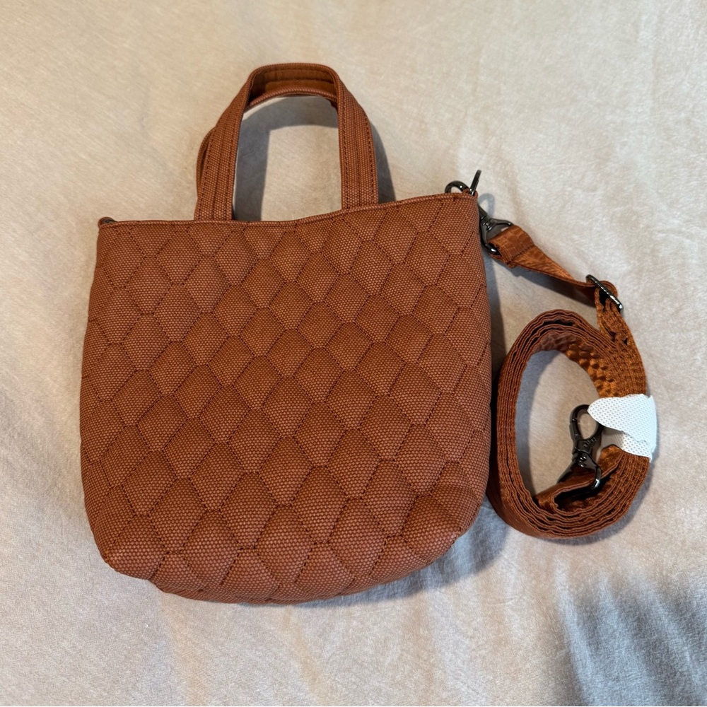 Lug Tiptoe Mini Quilted Crossbody Bag in Brown - Picture 2 of 4